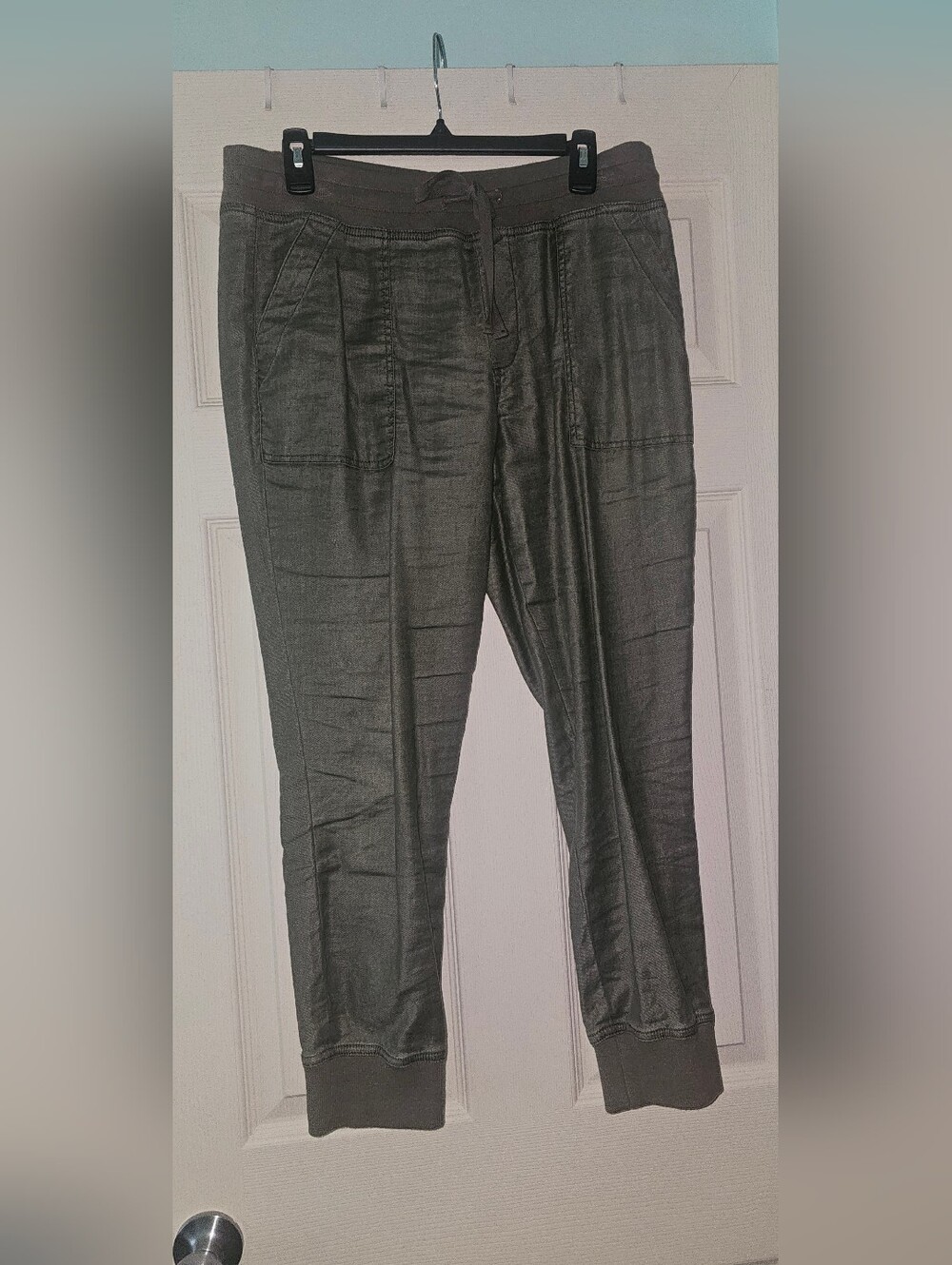 Level 99 Wonen's Olive Drawstring Jogger Pants